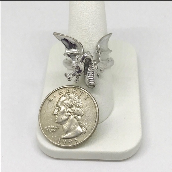 NWT Sterling silver .925 handmade dragon ring - Picture 5 of 8